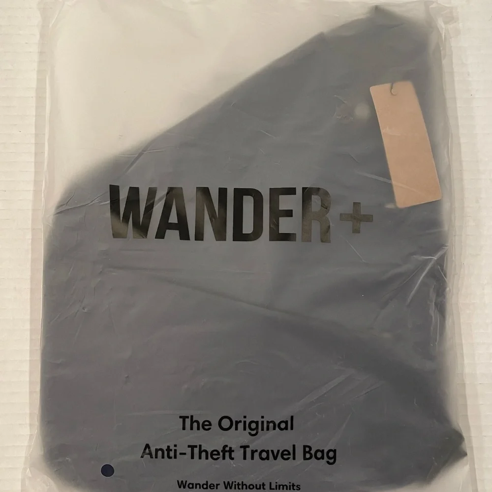 WANDER+ Anti Theft Crossbody Bag, - Navy (NEW WITH TAGS - Picture 5 of 6